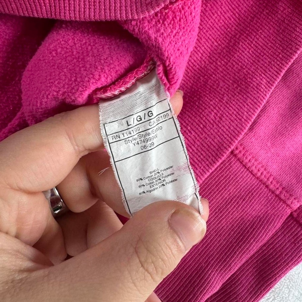 Roxy 2009 pink teal graphic full zip hooded sweater y2k vintage grunge skater - Picture 8 of 8